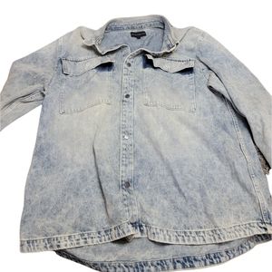 No boundaries denim shirt jacket XL